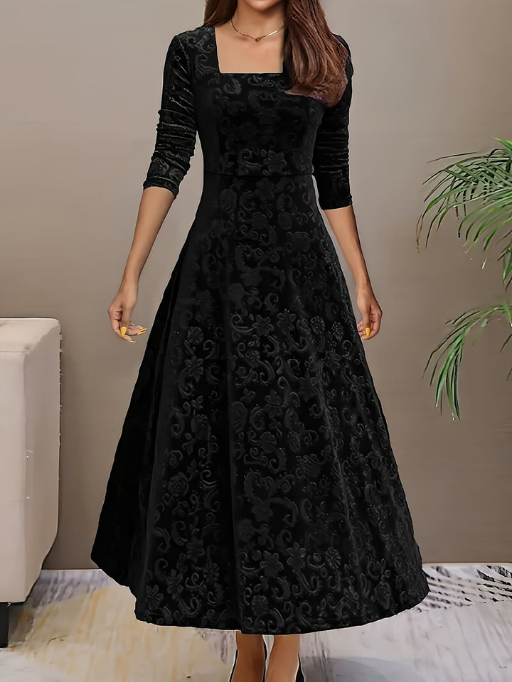 Margaret | Women Graceful Floral Midi Dress