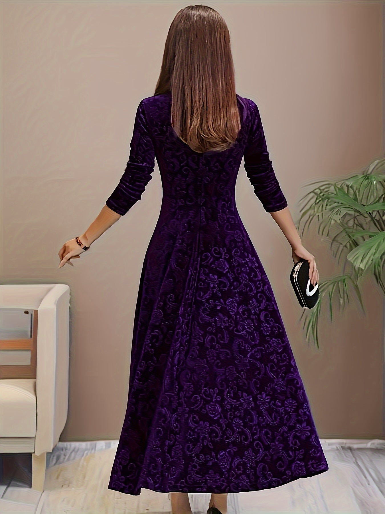 Margaret | Women Graceful Floral Midi Dress