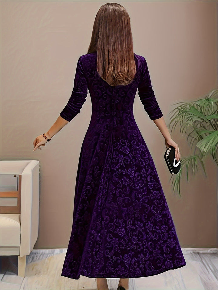 Margaret | Women Graceful Floral Midi Dress
