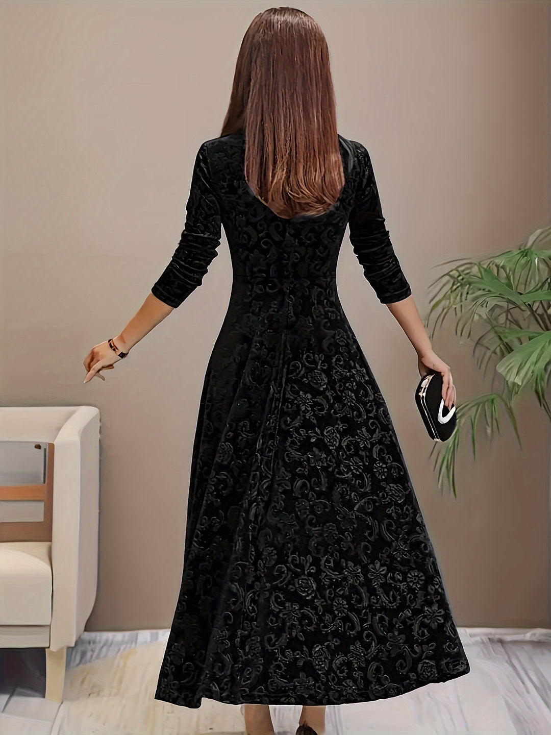Margaret | Women Graceful Floral Midi Dress