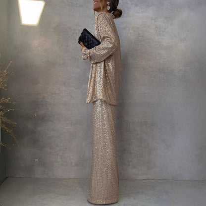 Naomi | Women Tailored Fit High Waist Sequin Suit Set