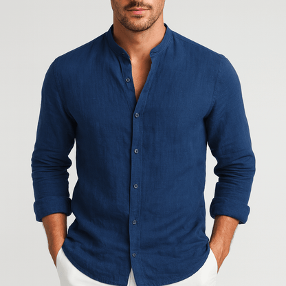 Eoin | Men's Casual Grandad Linen Shirt