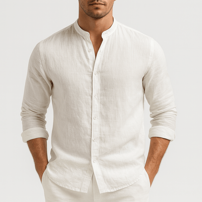 Eoin | Men's Casual Grandad Linen Shirt