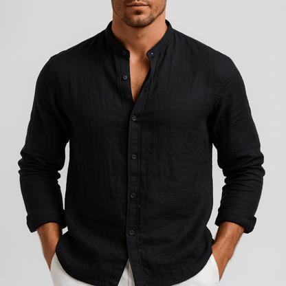 Eoin | Men's Casual Grandad Linen Shirt