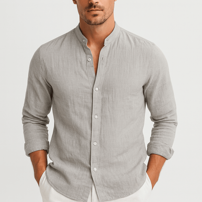 Eoin | Men's Casual Grandad Linen Shirt