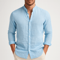 Eoin | Men's Casual Grandad Linen Shirt