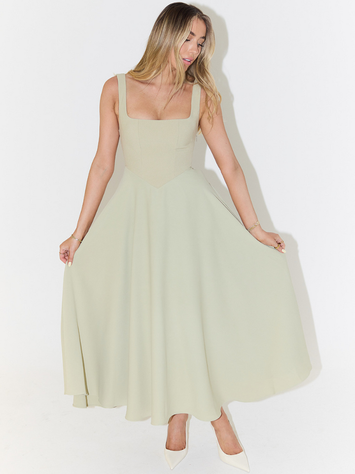 Verity | Women’s Elegant Sleeveless Midi Dress