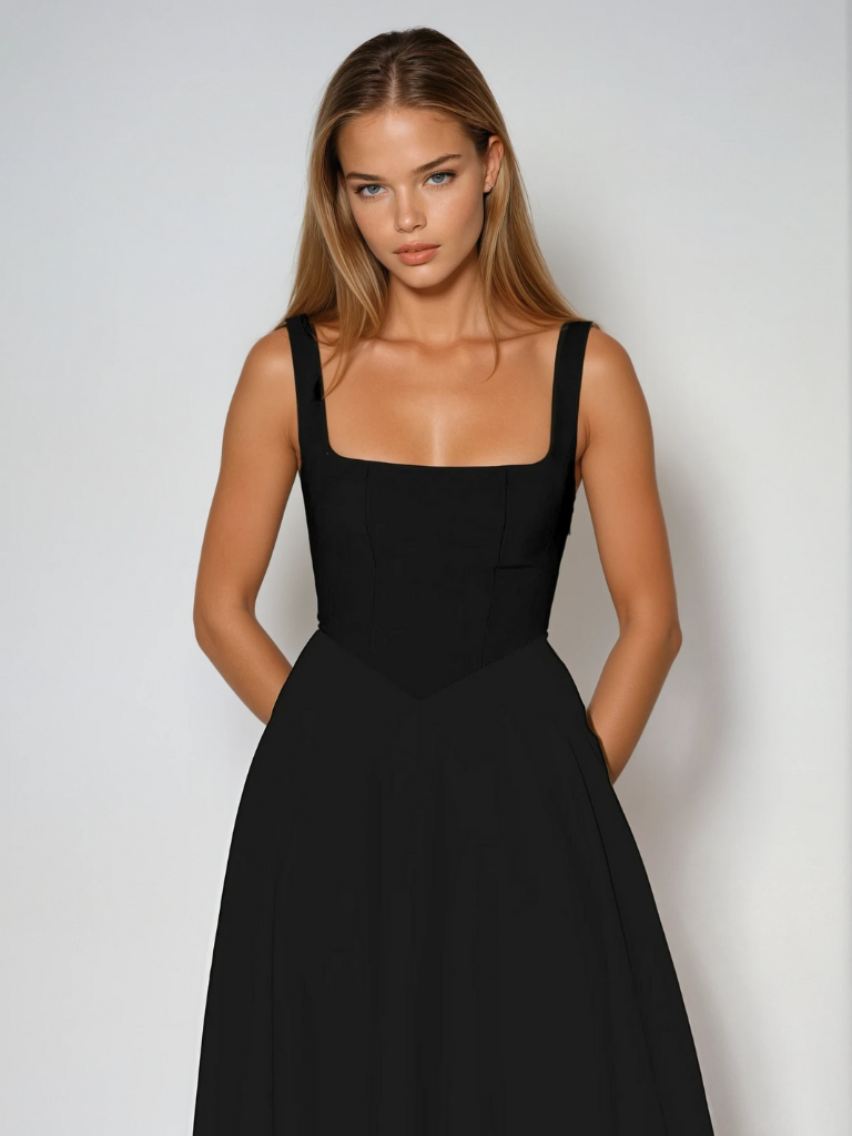Verity | Women’s Elegant Sleeveless Midi Dress