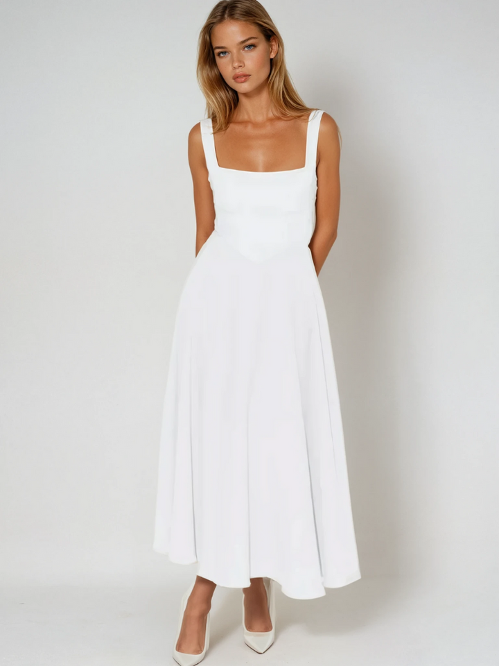 Verity | Women’s Elegant Sleeveless Midi Dress