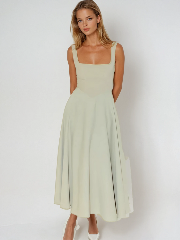 Verity | Women’s Elegant Sleeveless Midi Dress