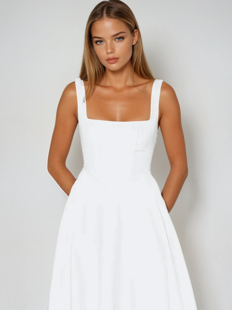 Verity | Women’s Elegant Sleeveless Midi Dress