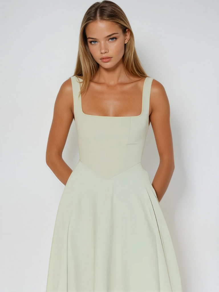 Verity | Women’s Elegant Sleeveless Midi Dress