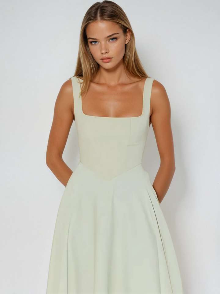 Verity | Women’s Elegant Sleeveless Midi Dress
