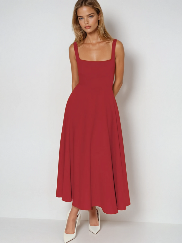 Verity | Women’s Elegant Sleeveless Midi Dress
