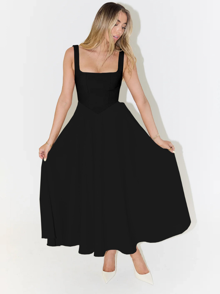 Verity | Women’s Elegant Sleeveless Midi Dress