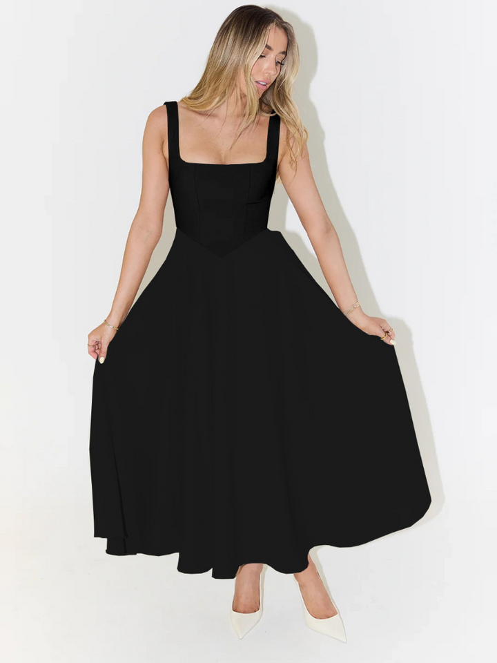 Verity | Women’s Elegant Sleeveless Midi Dress