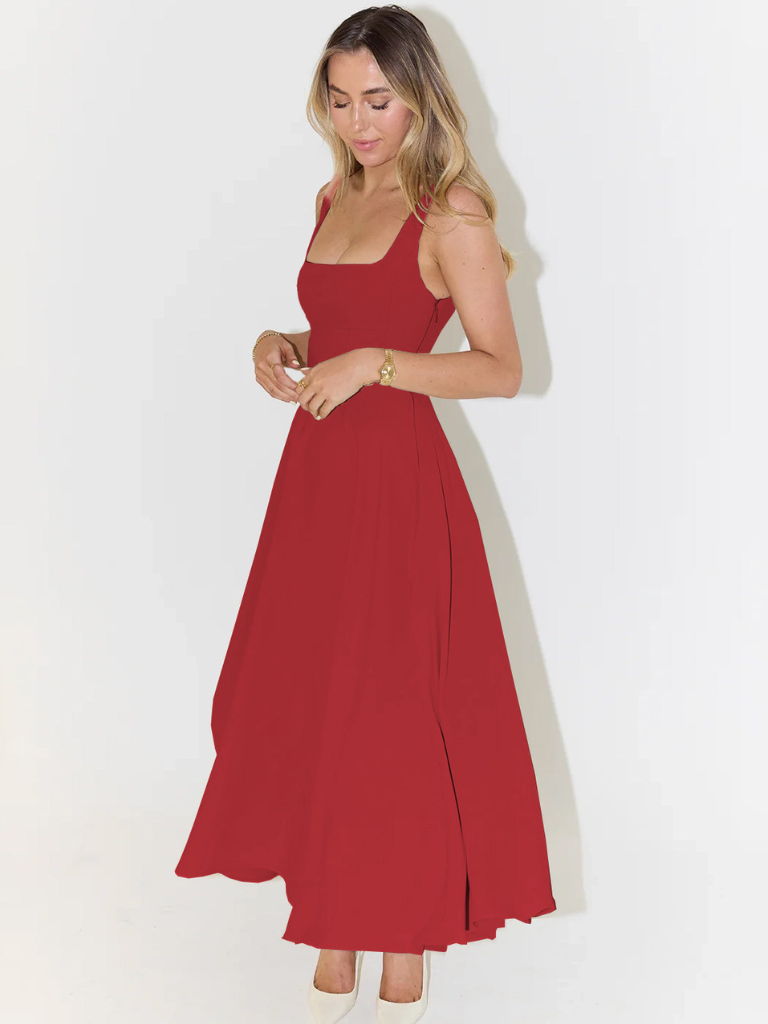Verity | Women’s Elegant Sleeveless Midi Dress