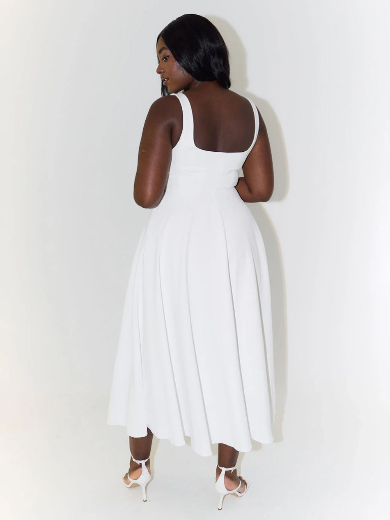 Verity | Women’s Elegant Sleeveless Midi Dress