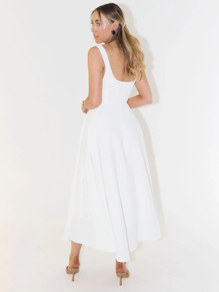 Verity | Women’s Elegant Sleeveless Midi Dress