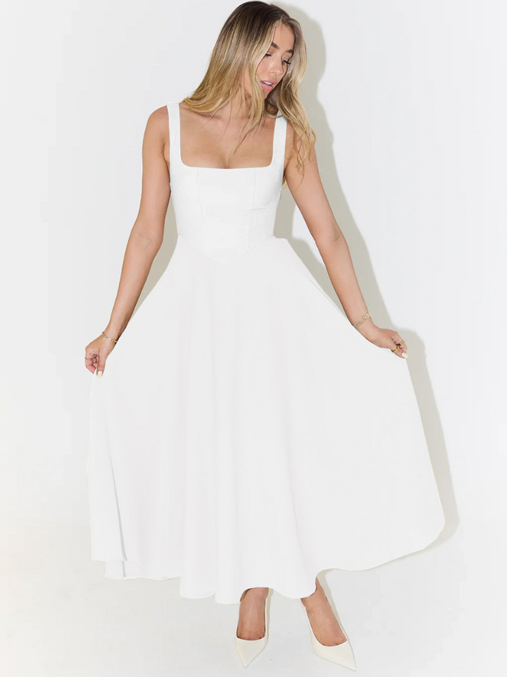 Verity | Women’s Elegant Sleeveless Midi Dress