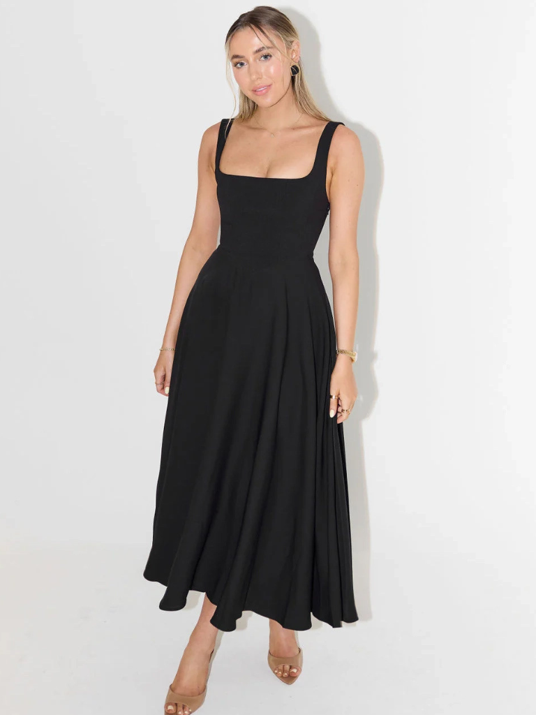 Verity | Women’s Elegant Sleeveless Midi Dress