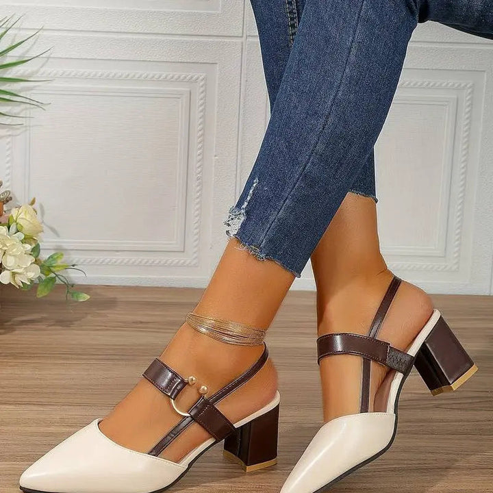 Scarlett | Women Low Block Heel Slingback Pumps