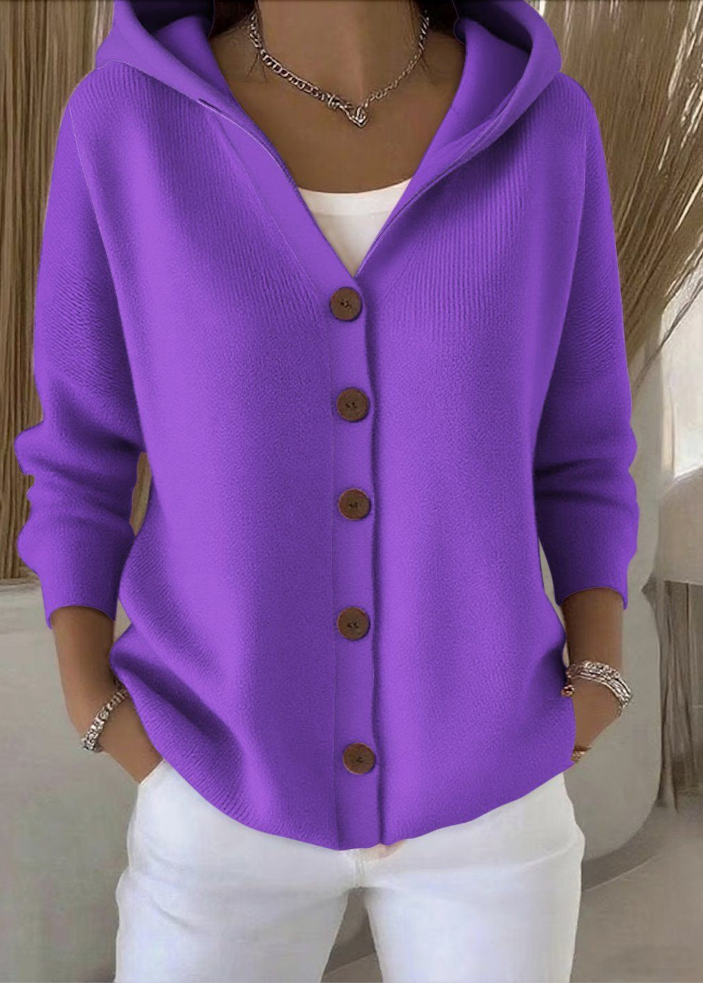 Amelia | Women's Casual Relaxed Fit Hooded Cardigan