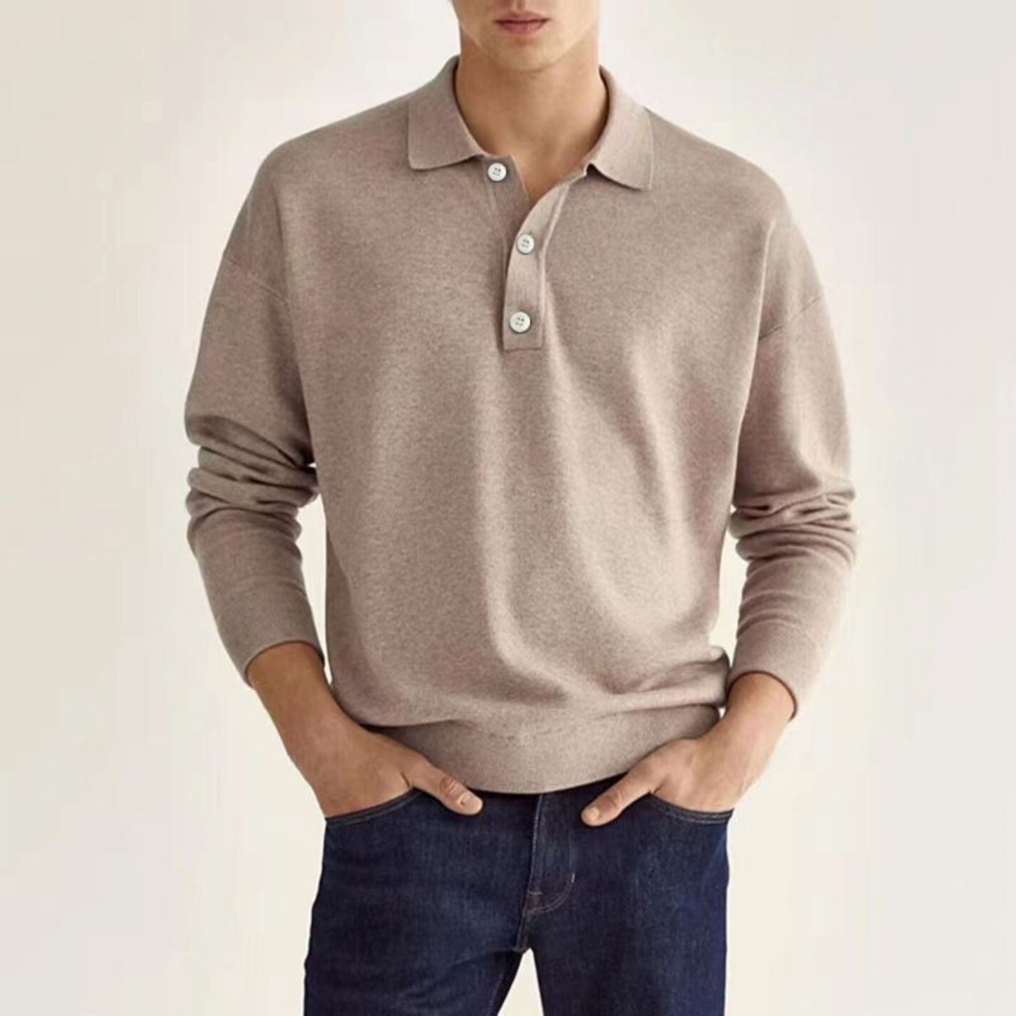 Quentin | Men Tailored Fit Ribbed Cuffs Polo Shirt