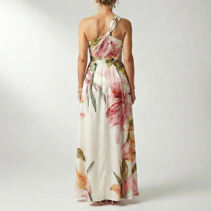 Amy | Women's Printed Halter Neck Evening Dress