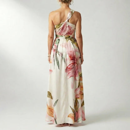 Amy | Women's Printed Halter Neck Evening Dress