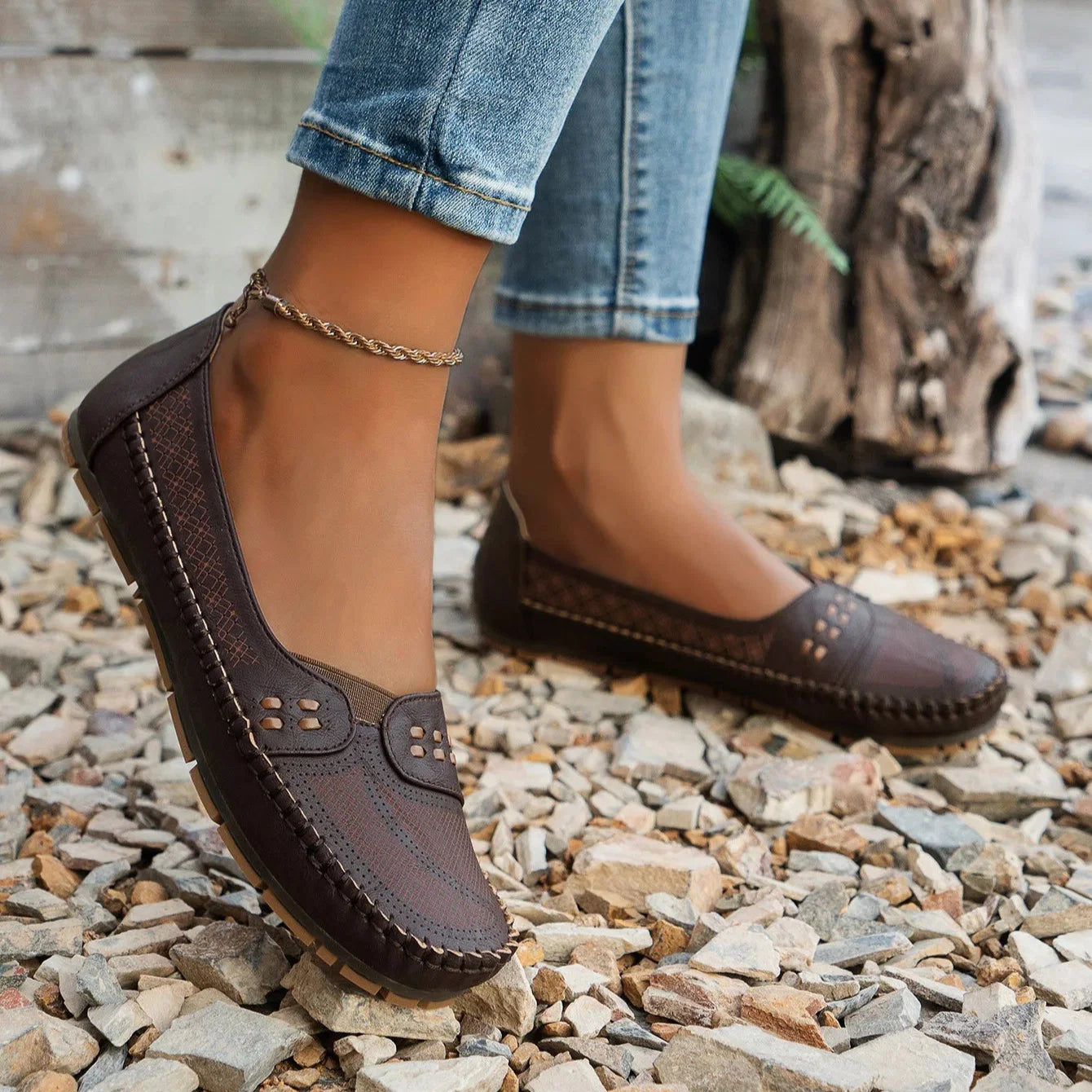 Grace | Women's Casual Flat Velcro Loafers