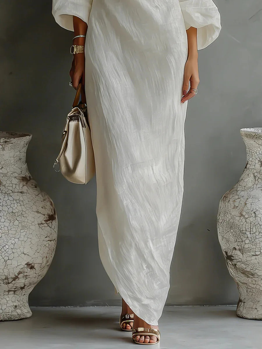 Lucy | Women's Summer Linen One Shoulder Dress