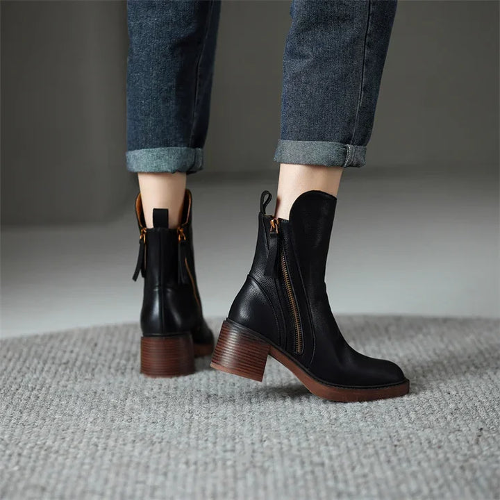 Sibar | Women's Casual Block Heel Ankle Boots