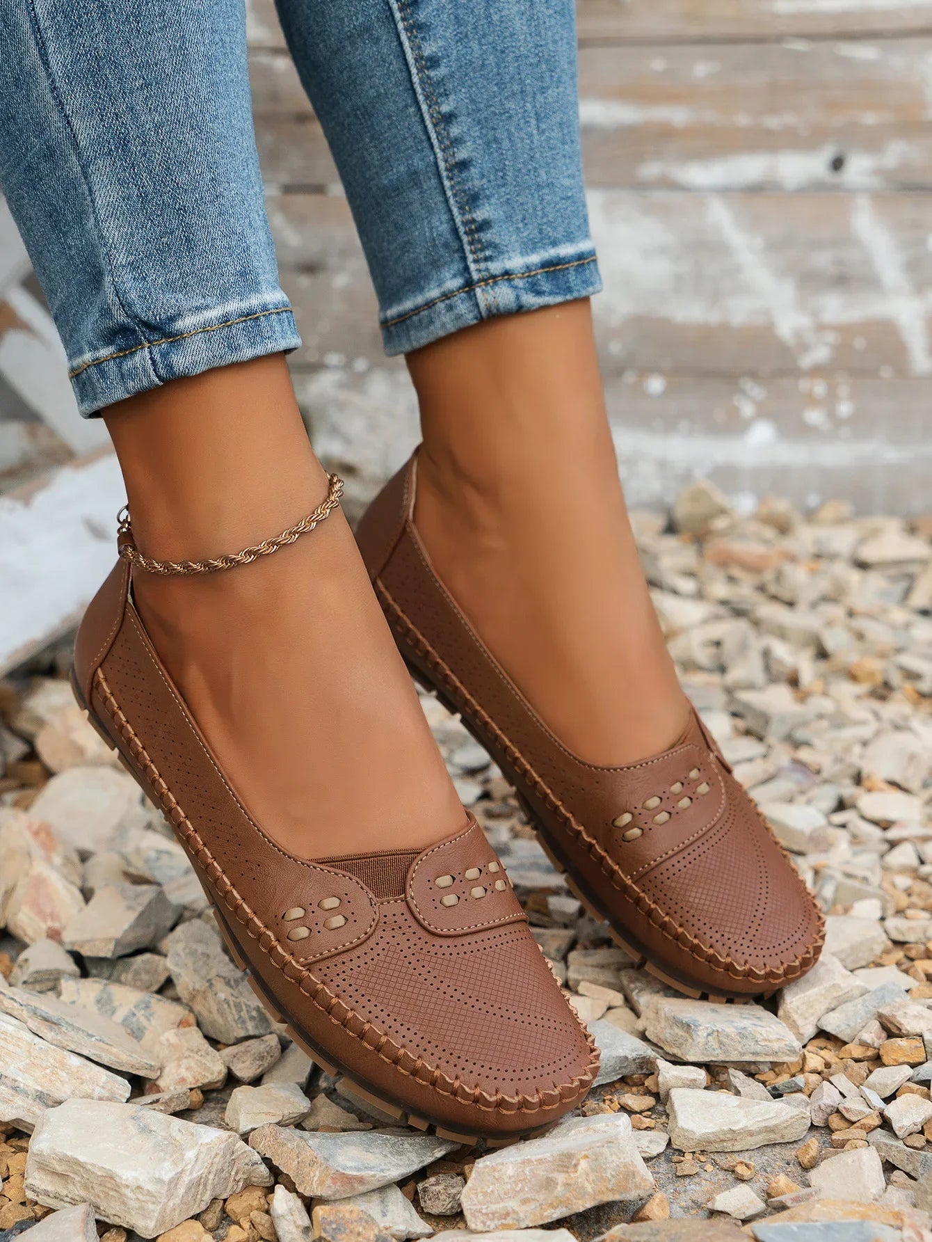 Grace | Women's Casual Flat Velcro Loafers