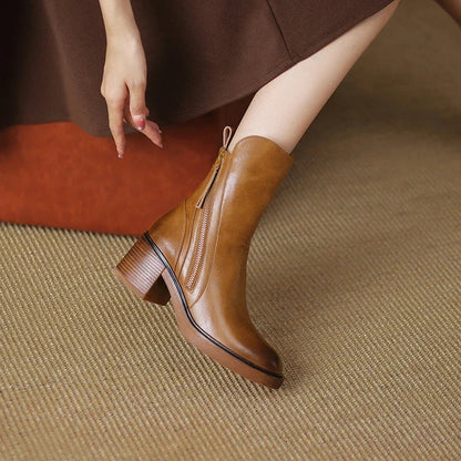 Sibar | Women's Casual Block Heel Ankle Boots