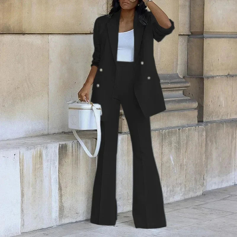 Sadhbh | Women Double-Breasted Blazer and Trousers Suit