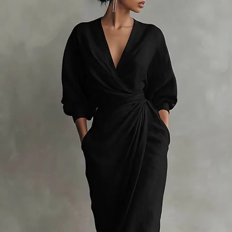 Audrey | Women's Wrap V-Neck Maxi Dress