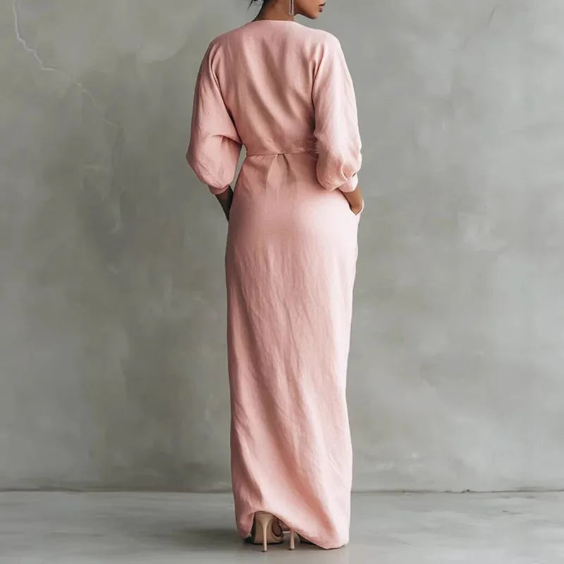 Audrey | Women's Wrap V-Neck Maxi Dress