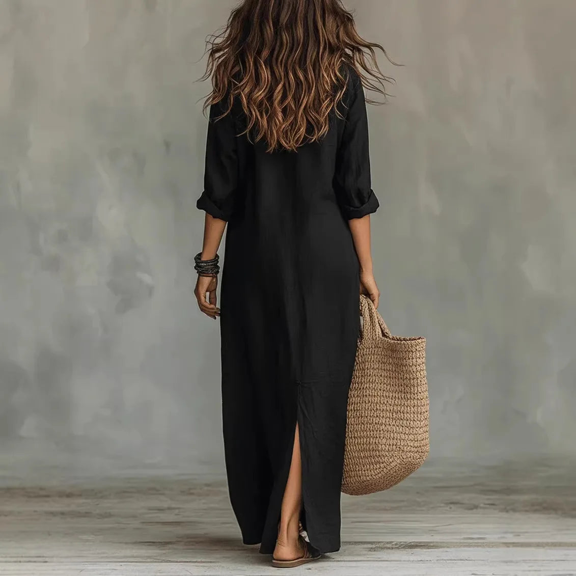 Emma | Women's Summer Linen Maxi Dress