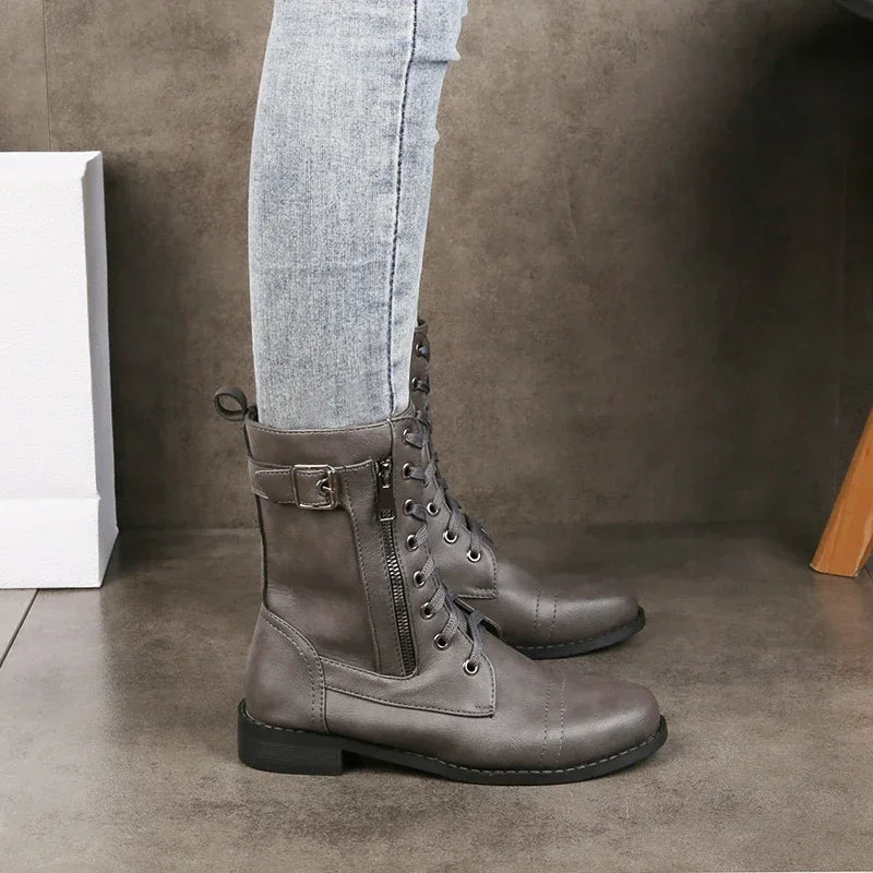 Emma | Women's Casual Laced Low Heel Boots