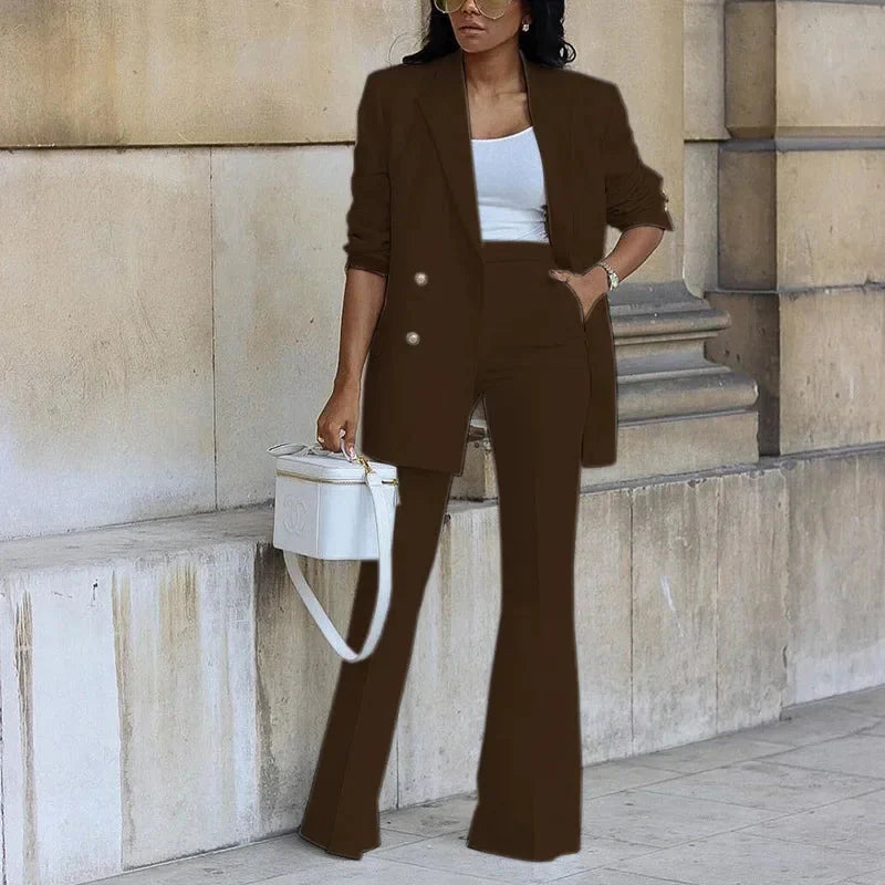 Sadhbh | Women Double-Breasted Blazer and Trousers Suit