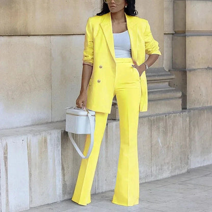 Sadhbh | Women Double-Breasted Blazer and Trousers Suit