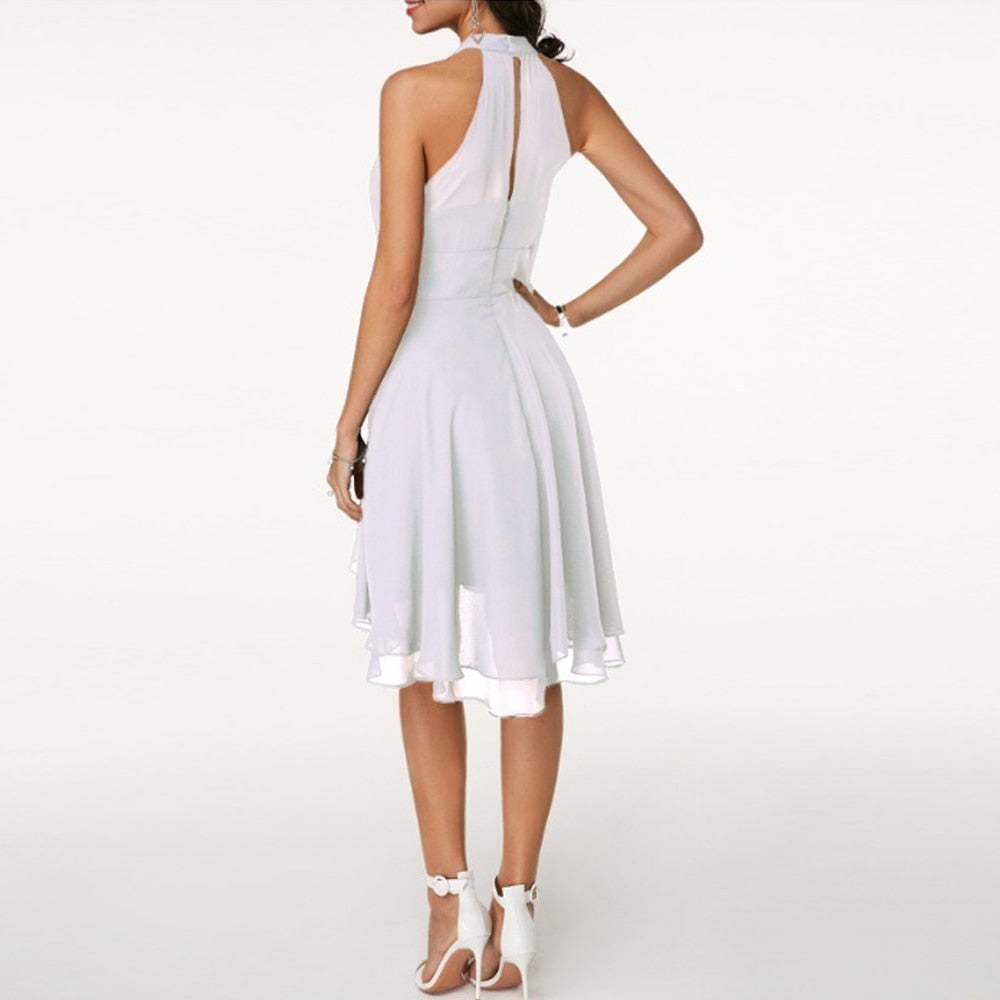 Lisbeth | Women’s Summer Neckholder Midi Dress