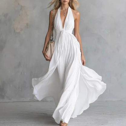 Rabea | Women's Elegant Halterneck Maxi Dress
