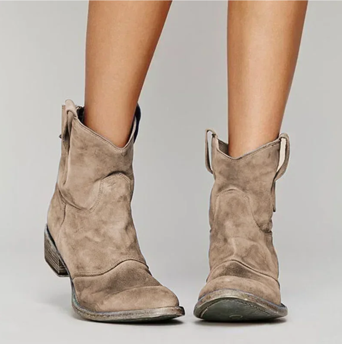 Deirdre | Women's Western Suede Low Block Heel Boots
