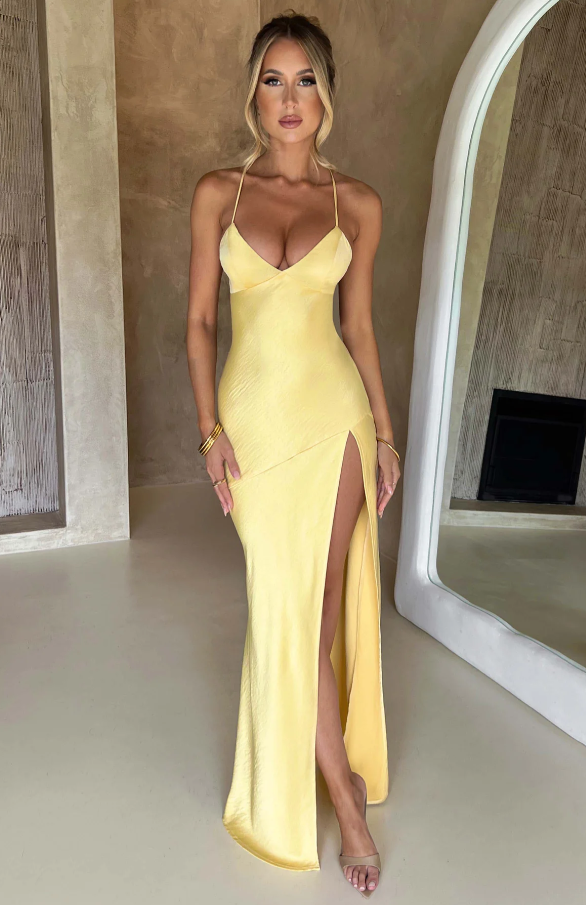 Teagan | Women’s V-Neck Wedding Guest Maxi Dress