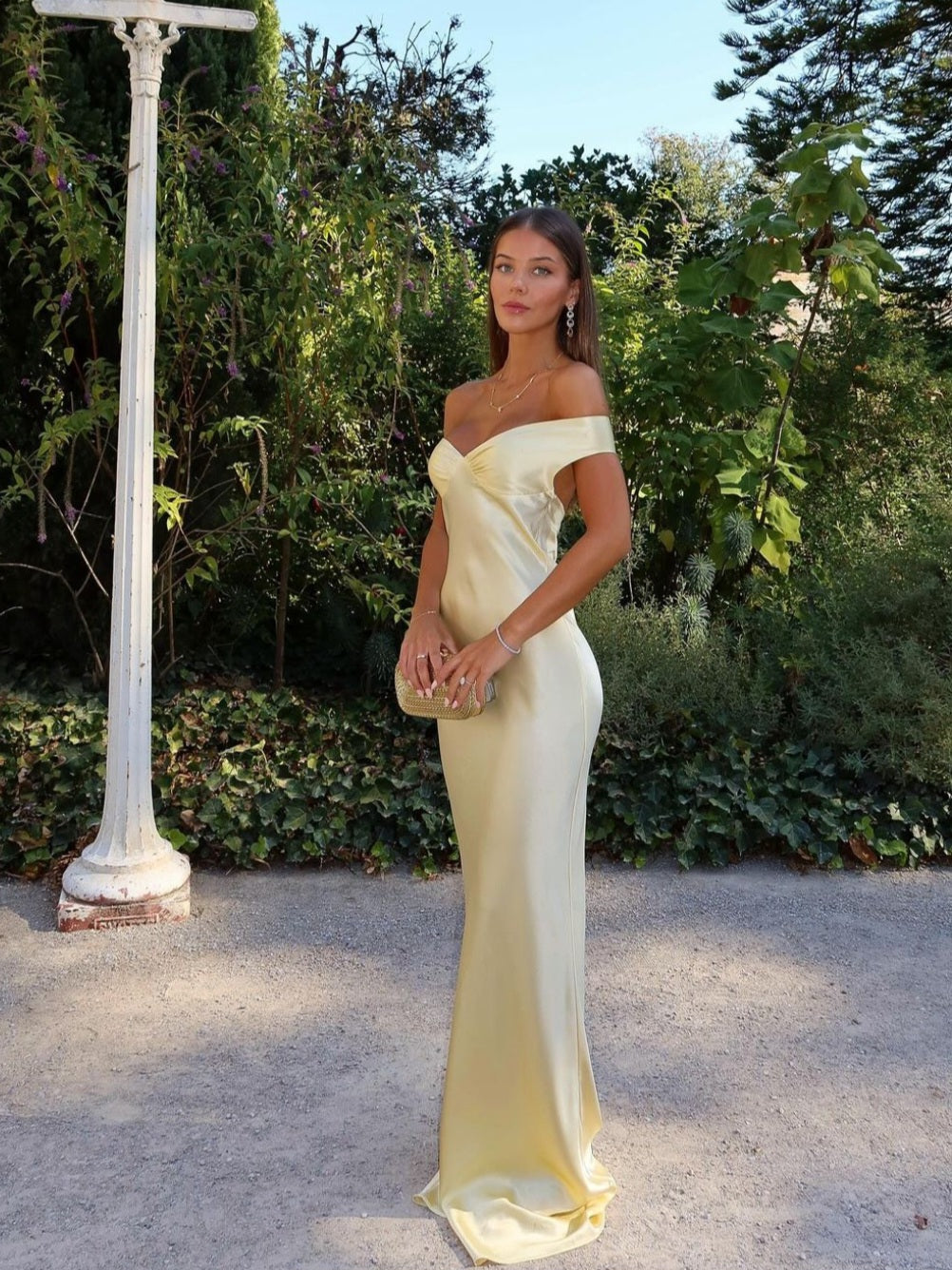 Gloria | Women’s Satin Wedding Guest Maxi Dress
