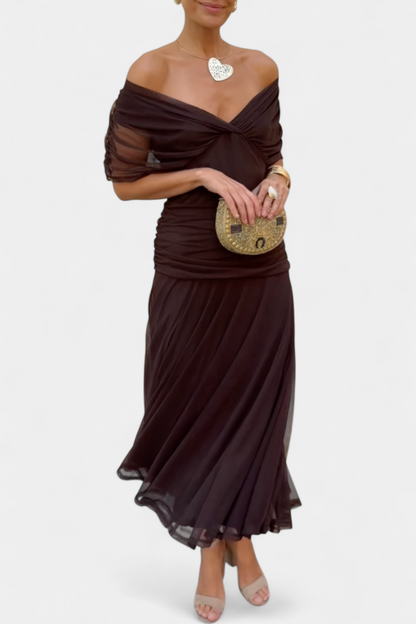 Elizabeth | Women's Evening Off-Shoulder Maxi Dress