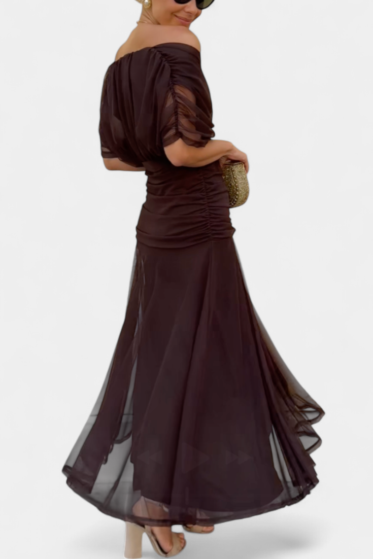 Elizabeth | Women's Evening Off-Shoulder Maxi Dress