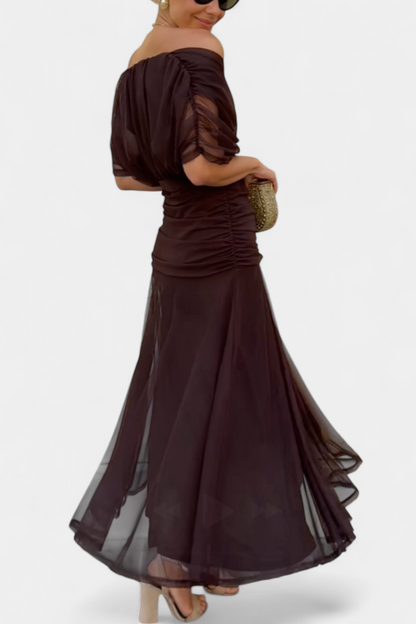 Elizabeth | Women's Evening Off-Shoulder Maxi Dress